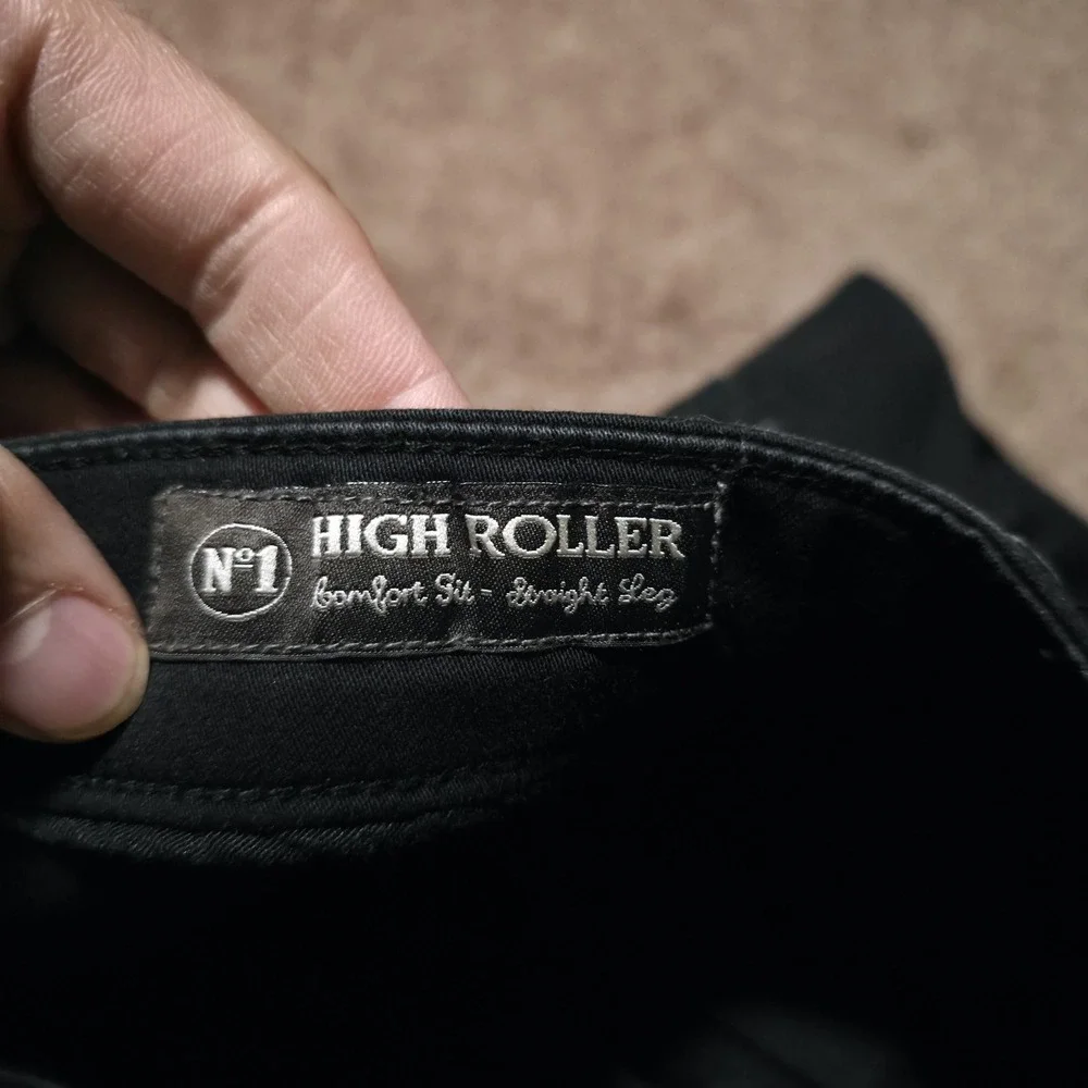 Jack of Spades High Roller Jeans Mens 35 x 30 Black Comfort Fit Straight Leg
